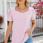 Eyelet Puff Sleeve T-Shirt