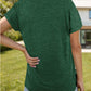 Pocketed Heathered V-Neck Short Sleeve T-Shirt