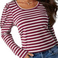 Striped Round Neck Long Sleeve T-Shirt