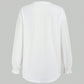 Smocked Cuff Round Neck Long Sleeve T-Shirt