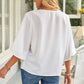 Short Sleeve Draped Blouse