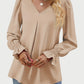 V-Neck Flounce Sleeve Top