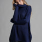 Turtleneck Dropped Shoulder Long Sleeve Sweater