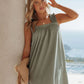 Full Size Frill Pocketed Square Neck Wide Strap Dress