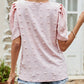 Swiss Dot Short Puff Sleeve Top