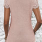 Decorative Button V-Neck Short Sleeve T-Shirt