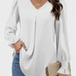 V-Neck Flounce Sleeve Top