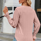 V-Neck Flounce Sleeve T-Shirt