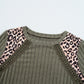 Leopard Round Neck Long Sleeve T-Shirt