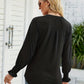 Full Size Notched Long Sleeve T-Shirt