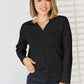 Notched Long Sleeve T-Shirt