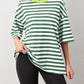 Striped Round Neck Half Sleeve T-Shirt