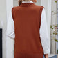 Buttoned Round Neck Sweater Vest