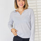 Notched Long Sleeve T-Shirt