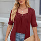 Eyelet Half Sleeve T-Shirt