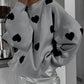 Valentine’s Day Heart Round Neck Long Sleeve Sweater