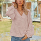 V-Neck Long Sleeve Blouse