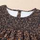 Plus Size Printed Smocked Butterfly Sleeve Blouse