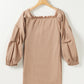 Ruched Off Shoulder Long Sleeve Dress