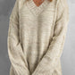 V-Neck Dropped Shoulder Sweater