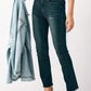 Mid-Rise Waist Skinny Jeans with Pockets