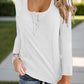 Full Size Scoop Neck Long Sleeve T-Shirt