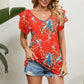 V-Neck Short Sleeve Blouse