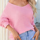 V-Neck Drop Shoulder Sweater