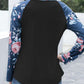 V-Neck Floral Long Sleeve T-Shirt