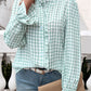 Frill Ruffled Plaid Long Sleeve Shirt