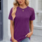 Openwork Round Neck Short Sleeve T-Shirt