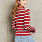 Striped Round Neck Long Sleeve Top