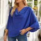 Cowl Neck Three-Quarter Sleeve Blouse