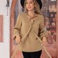 Ruched Flounce Sleeve Blouse