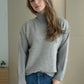 Turtleneck Dropped Shoulder Long Sleeve Sweater