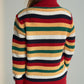 Contrast Stripes Turtleneck Long Sleeve Sweater