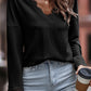 Lace Detail V-Neck Long Sleeve T-Shirt