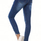 Distressed Raw Hem Jeans with Pockets