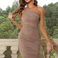 Ruched One-Shoulder Dress