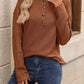 Half Button Long Sleeve T-Shirt