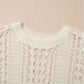 Hollow Out Drop Shoulder Sweater