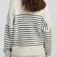 Striped Half Zip Long Sleeve Sweater