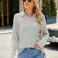 Ribbed Johnny Collar Long Sleeve T-Shirt