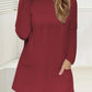 Full Size Pocketed Round Neck Long Sleeve T-Shirt