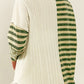 Striped Round Neck Long Sleeve Top