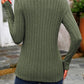 Decorative Button Round Neck Long Sleeve T-Shirt