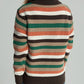 Contrast Stripes Turtleneck Long Sleeve Sweater