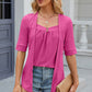 Eyelet Half Sleeve T-Shirt