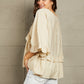 Ruffled V-Neck Half Sleeve Blouse