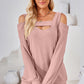 Cutout Square Neck Cold Shoulder T-Shirt